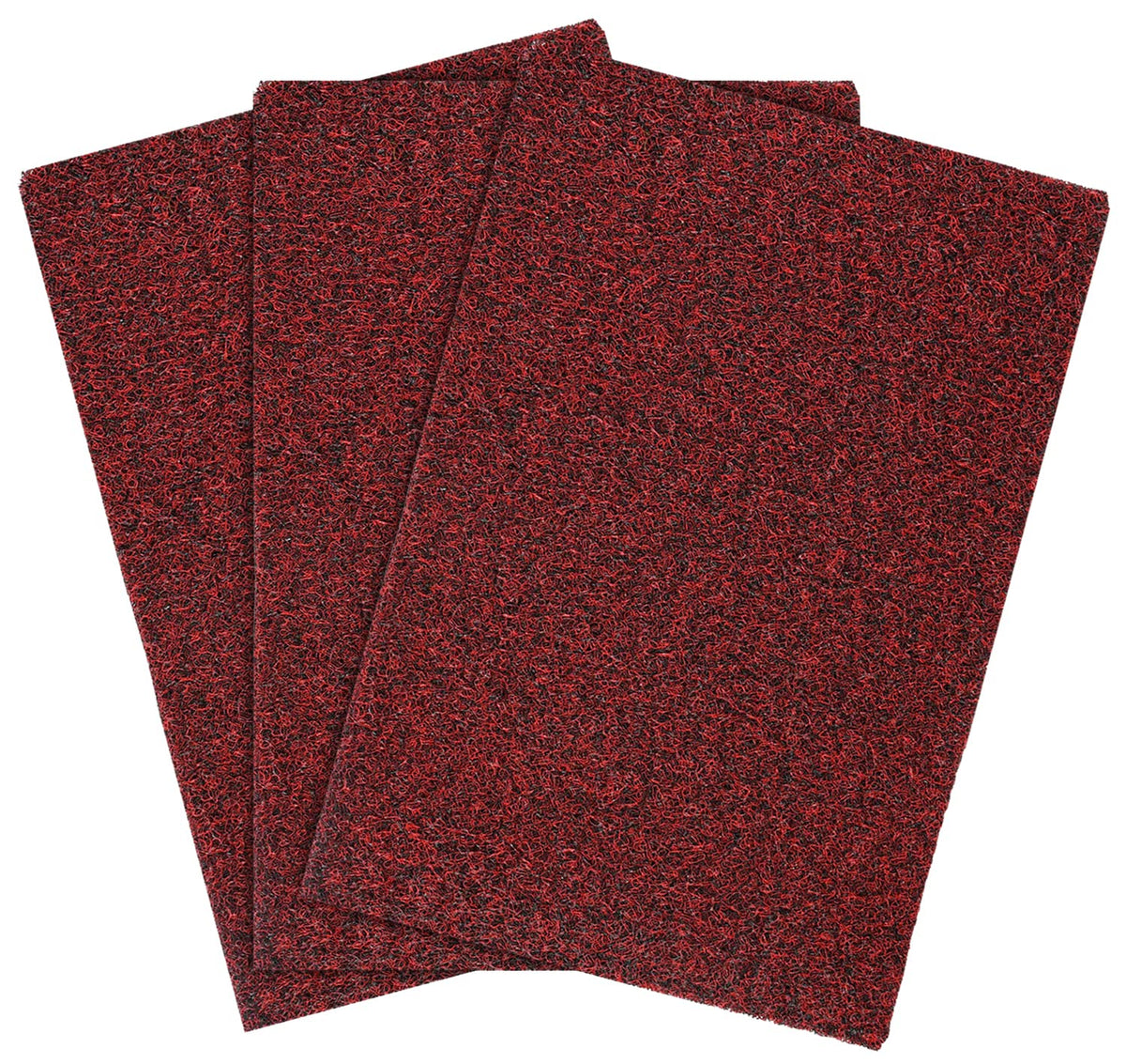 Heart Home Heavy Duty, Durable, Anti-Slip Door Mat for Entryway, Patio, Porch, 24"x16"- Pack of 3 (Brown & Black)-44HH0182