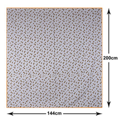 Kuber Industries Cotton Soft Lightweight Leaves Design Reversible Single Bed Dohar | Blanket | AC Quilt for Home & Travel (Yellow)