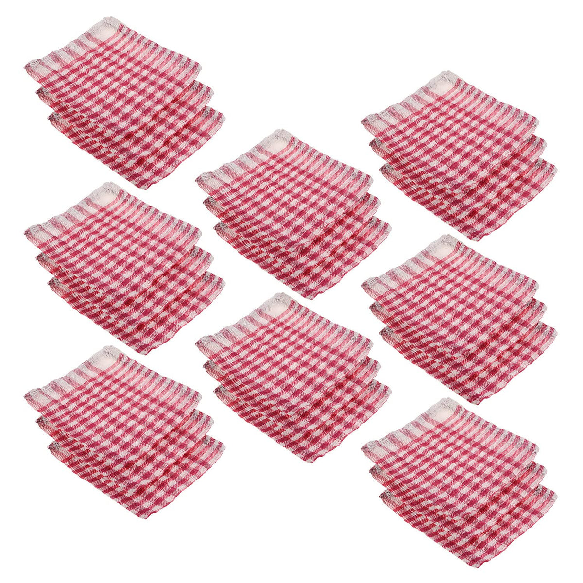 Kuber Industries Duster | Wet Dry Cleaning Napkin | Cotton Kitchen Duster | 300 GSM Kitchen Cleaning Clothes | Pocha For Kitchen | Car | Desk | Fan | Set of 24 | 101 | Pink