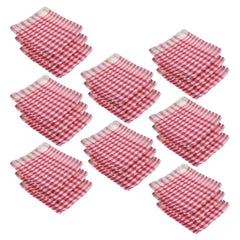 Kuber Industries Duster | Wet Dry Cleaning Napkin | Cotton Kitchen Duster | 300 GSM Kitchen Cleaning Clothes | Pocha For Kitchen | Car | Desk | Fan | Set of 24 | 101 | Pink