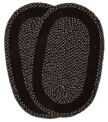 Heart Home Oval Design Soft Cotton Blend Anti Slip 2 Pieces Door Mat 18"x26"(Brown) CTHH5512