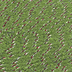 Kuber Industries Cotton Oval Door Mat for Porch/Kitchen/Bathroom/Laundry Room,Pack of 3 (Green) 54KM3954