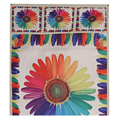 Heart Home Flower Printed Polyster Fridge Top Cover with 6 Utility Side Pockets (Multicolor)