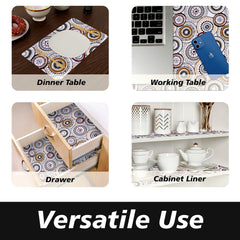 Heart Home Shelf Liner | Kitchen Cabinet Shelf Protector | Kitchen Liners for Cabinets and Drawers | Drawer Liner Mat | Self Check Shelf Liner Cabinet Mat | 3 MTR | Pack of 2 | White