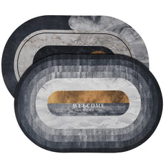 Kuber Industries Doormat|Doormat for Door Entrance|Doormats for Rooms|Doormat for Home|Memory Foam Welcome Home Doormat|Pack of 2 (White & Grey)