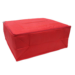 Kuber Industries Cotton Polka Dots Saree Cover with Handle (Red)-CTKTC21186