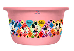 Heart Home Disney Mickey Minnie Print Unbreakable Plastic Multipurpose Bath Tub/Washing Tub 25 Ltr (Pink) -HS_35_HEARTH17881