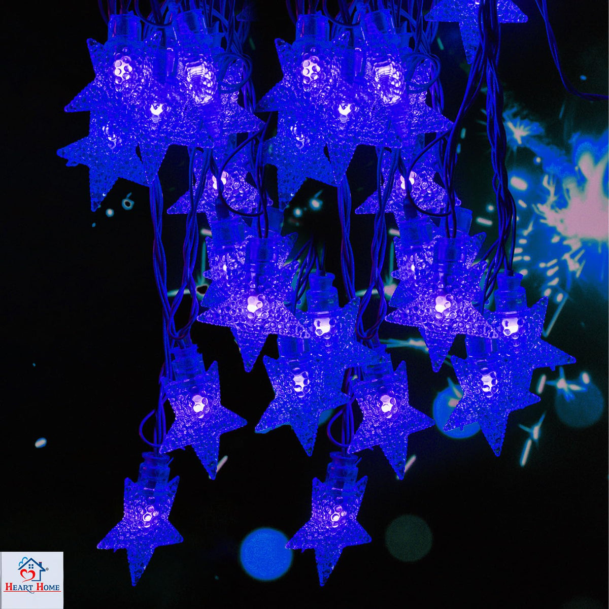 Kuber Industries Diwali Lights | 20 Stars Fairy Lights for Diwali | Christmas | Home Decoration | Indoor & outdoor | Diwali Lights for Decoration | Chota Star | Blue