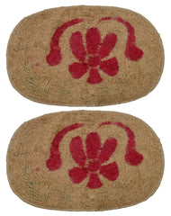 Kuber Industries Anti-Slip Durable Home Décor Jute Door Mat, Welcome Mat for Entryway, Patio, Garage, Outdoor and Indoor, 23"x15"- Pack of 2 (Brown)