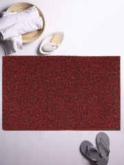 Kuber Industries Double Shade Thread Rubber Anti Slip 1 Piece Bath Mat 16" x24'' (Maroon & Black) - CTKTC40019