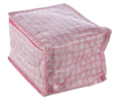 Kuber Industries Check Design Laminated PVC Jewelry Organiser Jewelry Storage Bags for Necklace, Earrings, Rings, Bracelet With 10 Transparent Pouches (Pink)-HS43KUBMART25836