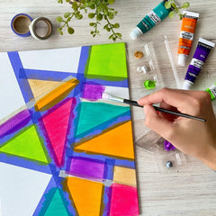 Homestic Blank Cotton Canvas Boards for Painting 30x30 CM Pack of 6 (White)