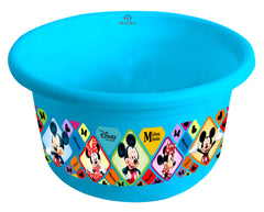 Heart Home Disney Mickey Minnie Print Unbreakable Plastic Multipurpose Bath Tub/Washing Tub 25 Ltr (Blue) -HS_35_HEARTH17890