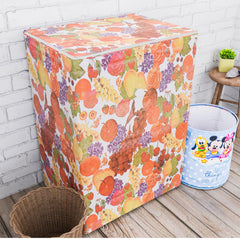 Heart Home Washing Machine Cover | Fruit Print Washing Machine Cover | PVC | Top Load Semi-Automatic Washing Machine Cover | Multi