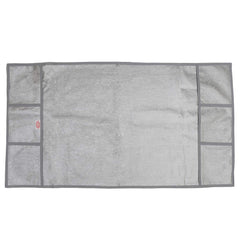 Kuber Industries Fridge/Refrigerator Top Cover|Flower Design & Water Proof PVC|6 Utility Pockets, Size 98 x 54 CM (Silver)-CTKTC039619
