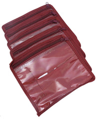 Heart Home Brocade Jewellery Kit, Wedding collection Gift with 10 Pouches (Maroon)-HHEART15346