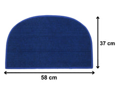 Kuber Industries D-Shape Durable Microfiber Door Mat, Heavy Duty Doormat,(Set of 3, 14'' x 23'', Green & Grey & Blue)-KUBMART12227