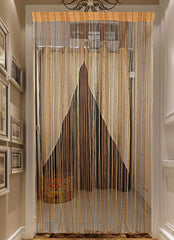 Kuber Industries Polyester Decorative String Thread Room Door Curtain 7 Feet (Multi) -CTKTC12763