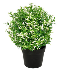 Kuber Industries Faux Plants Artificial Plants with Mini Plastic Pot- Pack of 2 (Green)-HS_38_KUBMART21466