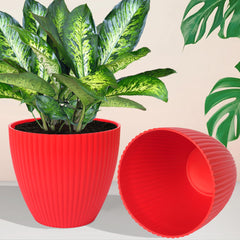 Heart Home Flower Pot | Flower Planter Pots for Indoor | Flower Pots for Outdoor | Pot for Garden & Balcony Flowering | Flower Plants Pot | Mega Flower Pot | 6 Inch | Red