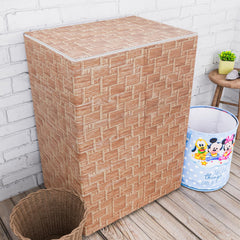Heart Home Washing Machine Cover | Brick New Check Design Washing Machine Cover | PVC Top Load Semi-Automatic Washing Machine Cover | Golden
