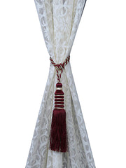 Kuber Industries Polyester 6 Pieces Curtain Tie Back Tassel Set (Maroon) -CTKTC12868 (CTKTC012868)