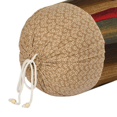 Heart Home Check Floral Print Soft & Luxurious Decorative Cotton Bolster Cover- Set of 4, 16"x30" (Cream) 54HH3932.