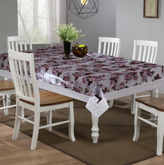Heart Home Flower Design Waterproof Dining Table Cover|Tabletop for Home Decoration with Cream Lace Border, 60X90 inch (Cream)