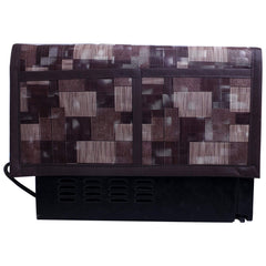 Kuber Industries 3D Checkered Design PVC Microwave Oven Top Cover 25 Liter with Utility 4 Pockets (Brown) - CTKTC040667
