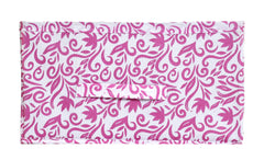 Kuber Industries Leaf Print Non Woven Fabric 3-Replacement Drawer Storage And Cloth Organizer Unit for Closet (Pink)-KUBMART16008