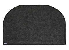 Heart Home D-Shape Microfiber Anti Slip Door Mat (14'' x 23'', Grey)-HEART12166
