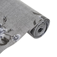 Kuber Industries Flower Printed PVC Anti Slip Skid Shelf Mat, 5 Mtr- Pack of 2 (Grey),Standard