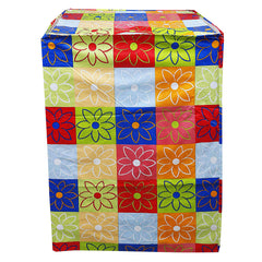 Kuber Industries Flower Design PVC Top Load Fully Automatic Washing Machine Cover With Back Hole (Multi) CTKTC33854