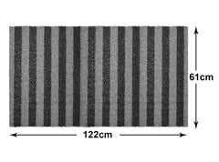 Heart Home Rubber Strips Design Door Mat for Porch/Kitchen/Bathroom/Laundry Room, 24"x48" (Grey) 54HH4001.