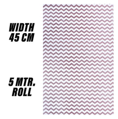 Heart Home Shelf Liner | EVA Kitchen Cabinet Shelf Mat | Anti-Slip Bathroom Mat | Fridge Mat | Table Mat | Zig Zag Design Wardrobe Mat | 5 Meter | Brown