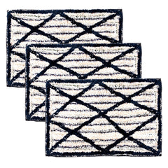 Kuber Industries Door Mat | Dust Trapper Mat | Door Entrance Mat | Anti-Skid Door Mat | Floor Mat for Home Entrance | Katli Mingle Door Mat | Entryway Door Mat | Pack of 3 | Blue