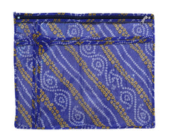 Kuber Industries Bandhani Print PVC Foldable Single Saree Cover|Clothes Storage For Saree, Lehenga, Suit With Transparent Pack of 6 (Green & Blue)