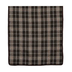 Heart Home Sofa Cover | Jute 5 Seater Sofa Covers | Couch Cover for Home Décor | Sofa Cover for Hall | Check Design Sofa Cover | Sofa Cover set for Living room | Dark Brown