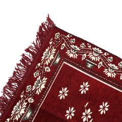 Kuber Industries Flower Print Rug Bedside Runner for Home Décor 4X2 Ft. (Maroon)