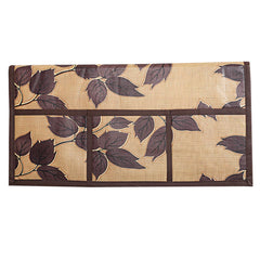 Kuber Industries Leaf Design PVC Fridge Top Cover - Brown
