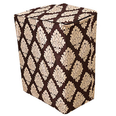 Kuber Industries Knitting Zig Zag Design Cotton Top Load Semi Automatic Washing Machine Cover - Brown (CTKTC05203)