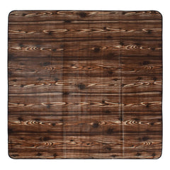 Kuber Industries Food Mat | Wooden Texture Bed Server | Laminated Bed Protector for Home | Bed Server for Bedsheet | 36 Inch | Dark Brown