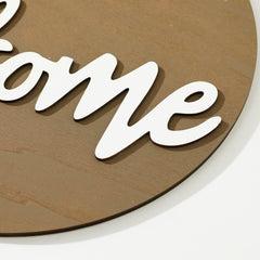 Kuber industries Door Decor Panel|Wall Hanging Wooden Frame Board|Decorative Items for Living Room, Bedroom, Entrance (Brown)