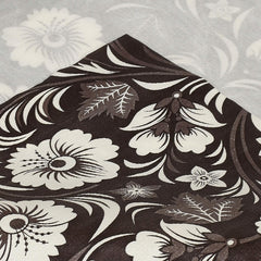 Kuber Industries Flower Print PVC Wardrobe Kitchen Drawer Cupboard Cabinet Shelf Mat, Shelf Liner 5 Mtr (Brown)-KUBMART10725