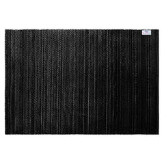 Heart Home Rubber Waterproof Anti-Skid Swimming Pool Mat|Shower Mat|Rainmat for Entrance Area,Bathroom,16 x 24 Inch (Black)