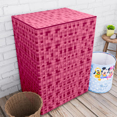 Heart Home Washing Machine Cover | Shelf Check Washing Machine Cover | Soft PVC | Top Load Semi-Automatic Washing Machine Cover | Maroon