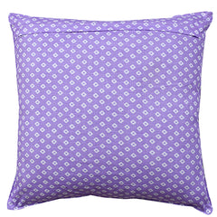 Heart Home Cushion Cover|Sofa Cushion Covers|Floral Print Sitting Cushion Cover|Cotton Cushion Filler|16x16 Inch|Set of 5 (Purple)