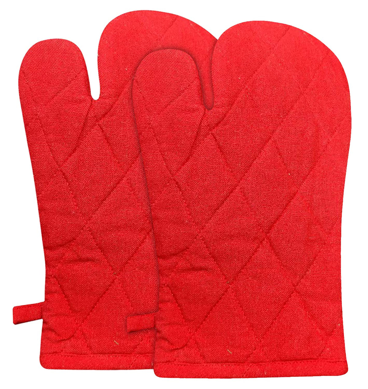 Kuber Industries Cotton Microwave Oven Gloves, Set of 2 (Red)-HS40KUBMART23976