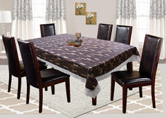Kuber Industries Dining Table cover 6 Seater|Table Cloth|Table Cover for Home, Restaurant|Bamboo Design (Brown)