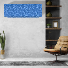 Kuber Industries 3D Design 2 Piece PVC Split Indoor and Outdoor AC Cover for 1.5 Ton Capacity - Blue (CTKTC01713), Standard